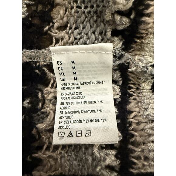 American Eagle Womens Open Front Open Knit Cardigan Sweater Cascading Size M NWT - Picture 8 of 10